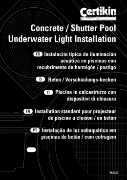 Concrete / Shutter Pool Underwater Light Installation
