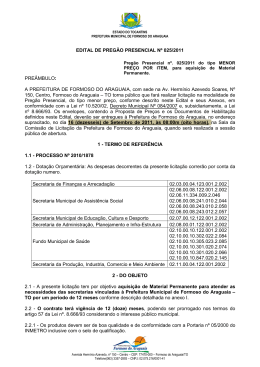Edital Pregão Presencial 025-2011 - aquisição de
