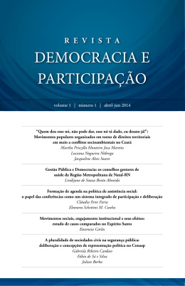 Revista Democracia e Participação - Secretaria