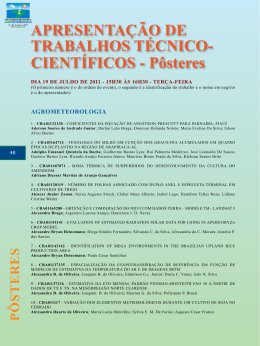 Relatório anual 2 - Sociedade Brasileira de Agrometeorologia