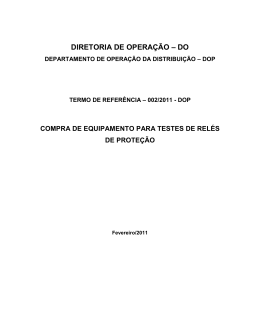 DIRETORIA DE OPERAÇÃO – DO - Eletrobras Distribuição Rondônia