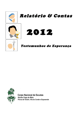 Relatório e Contas 2012 - Núcleo Cego do Maio