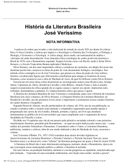 História da Literatura Brasileira – José Veríssimo
