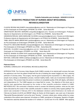 scientific production of nurses about myocardial