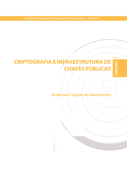 CRIPTOGRAFIA E INFRAESTRUTURA DE CHAVES PÚBLICAS