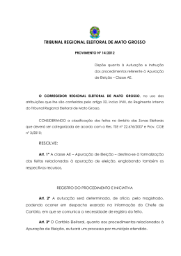 Provimento nº 014/2012 - Tribunal Regional Eleitoral de Mato Grosso
