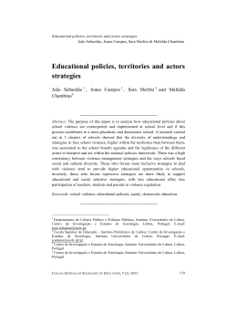 Educational policies, territories and actors strategies