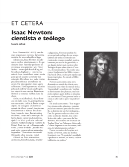 ET CETERA Isaac Newton: cientista e teólogo