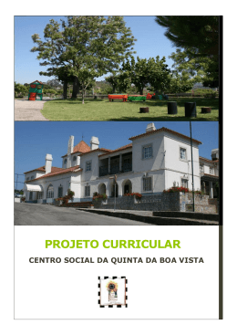 PROJETO CURRICULAR - Quinta da Boa Vista
