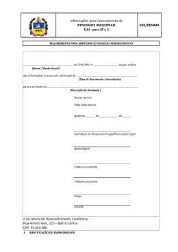 Formulário para LP e LI - Prefeitura Municipal de Igrejinha