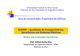 Impacto de harmônicos - Universidade Federal de Minas Gerais