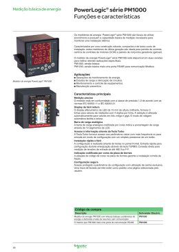 PowerLogic® série PM1000 Funções e características