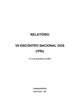 VII ENCONTRO NACIONAL DOS CPRs - CPN - NR18