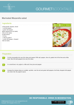 Marinated Mozarella salad BE RESPONSIBLE