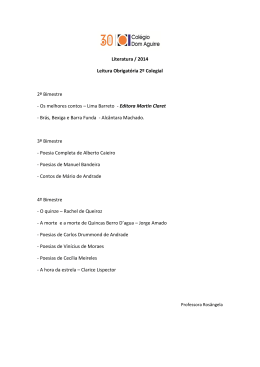Literatura 2014 - Colégio Dom Aguirre