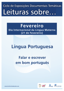 Fevereiro – Língua portuguesa: Falar e escrever em bom português!