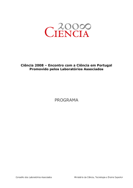 Programa Detalhado - Ciencia 2008