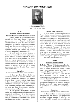 NOVENA DO TRABALHO - Josemaria Escriva. Founder of Opus Dei