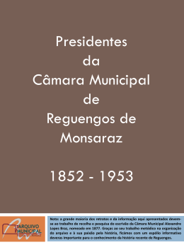 Presidentes da Câmara Municipal (1852 – 1953)