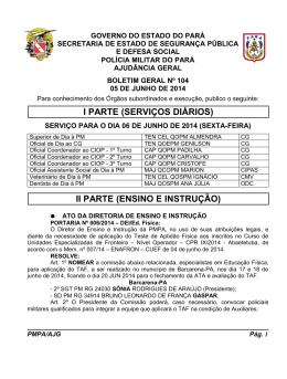 BG 104a - De 05 JUN 2014 - Proxy da Polícia Militar do Pará!