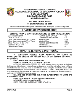 BG 023 - De 03 FEV 2014 - Proxy da Polícia Militar do Pará!