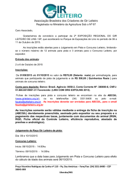Carta Convite LINS 2015 - Associação Brasileira dos Criadores de