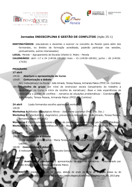 Jornadas INDISCIPLINA E GESTÃO DE CONFLITOS (Ação 25-1)