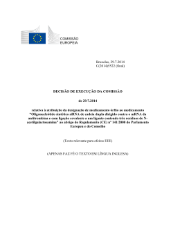 Bruxelas, 29.7.2014 C(2014)5522 (final) DECISÃO DE EXECUÇÃO