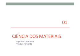 Ciência dos Materiais – aula 1