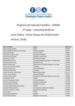 Sabina - Fundação Santo André