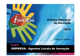 anexo ii - Prêmio Nacional de Inovação