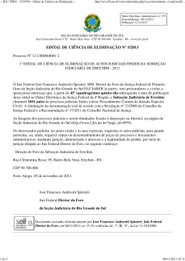 Acesso ao Edital nº 1/2013 - Justiça Federal do Rio Grande do Sul