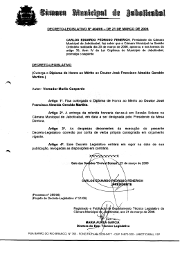 (Outorga o Diploma de Honra ao Mérito ao Doutor José Francisco
