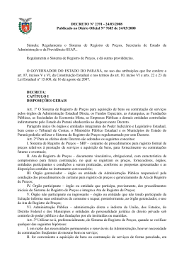 Decreto n° 2.391, de 24 de março de 2008
