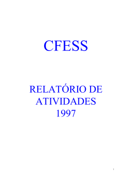 Relatório de Atividades CFESS