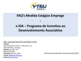 Diapositivo 1 - FNAJ Federação Nacional das Associações Juvenis