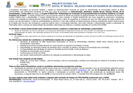 projeto ecosoltur edital nº 003/2014 - seleção para