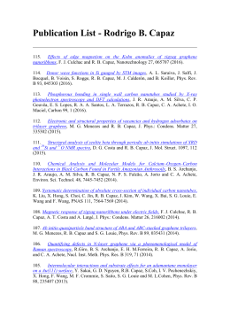 Publication List - Rodrigo B. Capaz