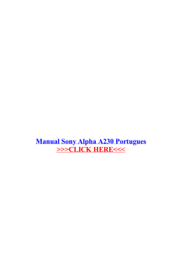 Manual Sony Alpha A230 Portugues