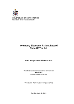 Voluntary Electronic Patient Record State Of The Art