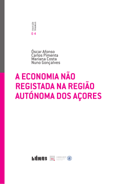 A Economia Não Registada na Região Autónoma dos Açores
