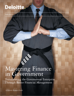 Mastering Finance in Government - Boas Práticas no Sector Público