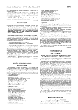 Lista Unitária de Ordenação - DR - Câmara Municipal de Montemor