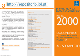 Panfleto do RCIPL - Instituto Politécnico de Lisboa