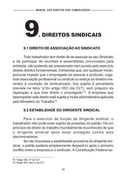 9. DIREITOS SINDICAIS