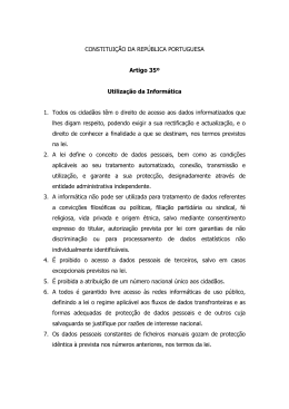 Artigo 35º da Constituição da República Portuguesa