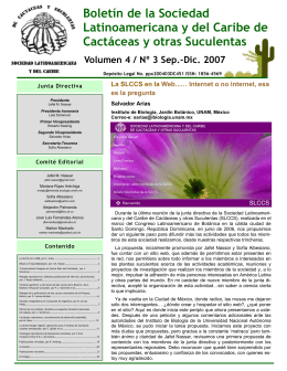 Boletín Vol 4 No 3 Sep - Dic. 2007. - Instituto de Biología