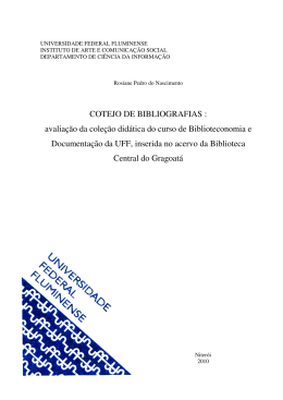 COTEJO DE BIBLIOGRAFIAS : avaliação da coleção didática