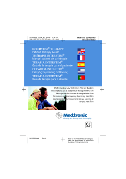 INTERSTIM THERAPY Patient Therapy Guide THÉRAPIE