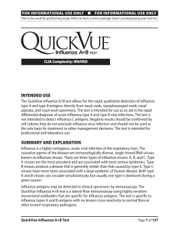 QuickVue Infuenza A and B Test